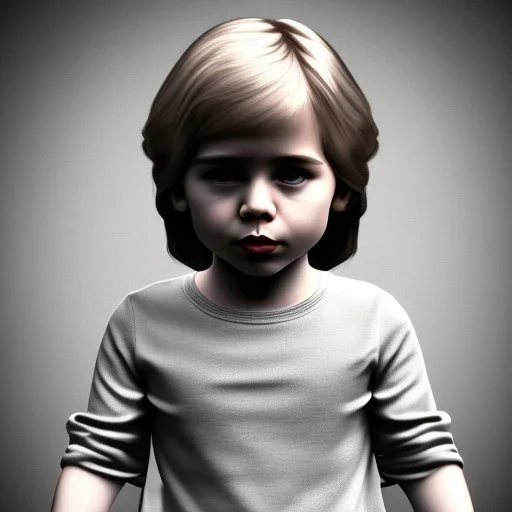 Mystery Kurt cobain toddler, full body, dramatique, art background, dramatic lighting, volumetric lighting, hyperrealisme, 8k, high quality, lot of details, fit within portrait