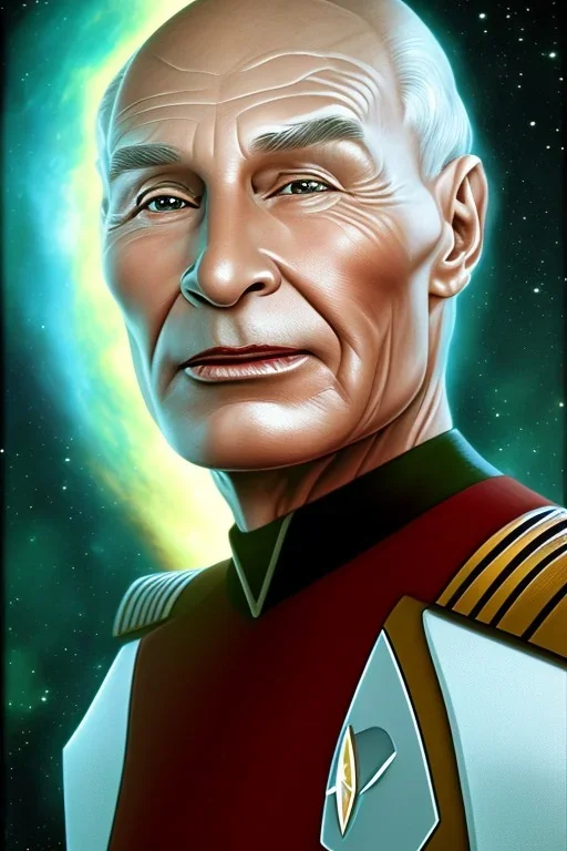 portrait Picard star trek Saturn