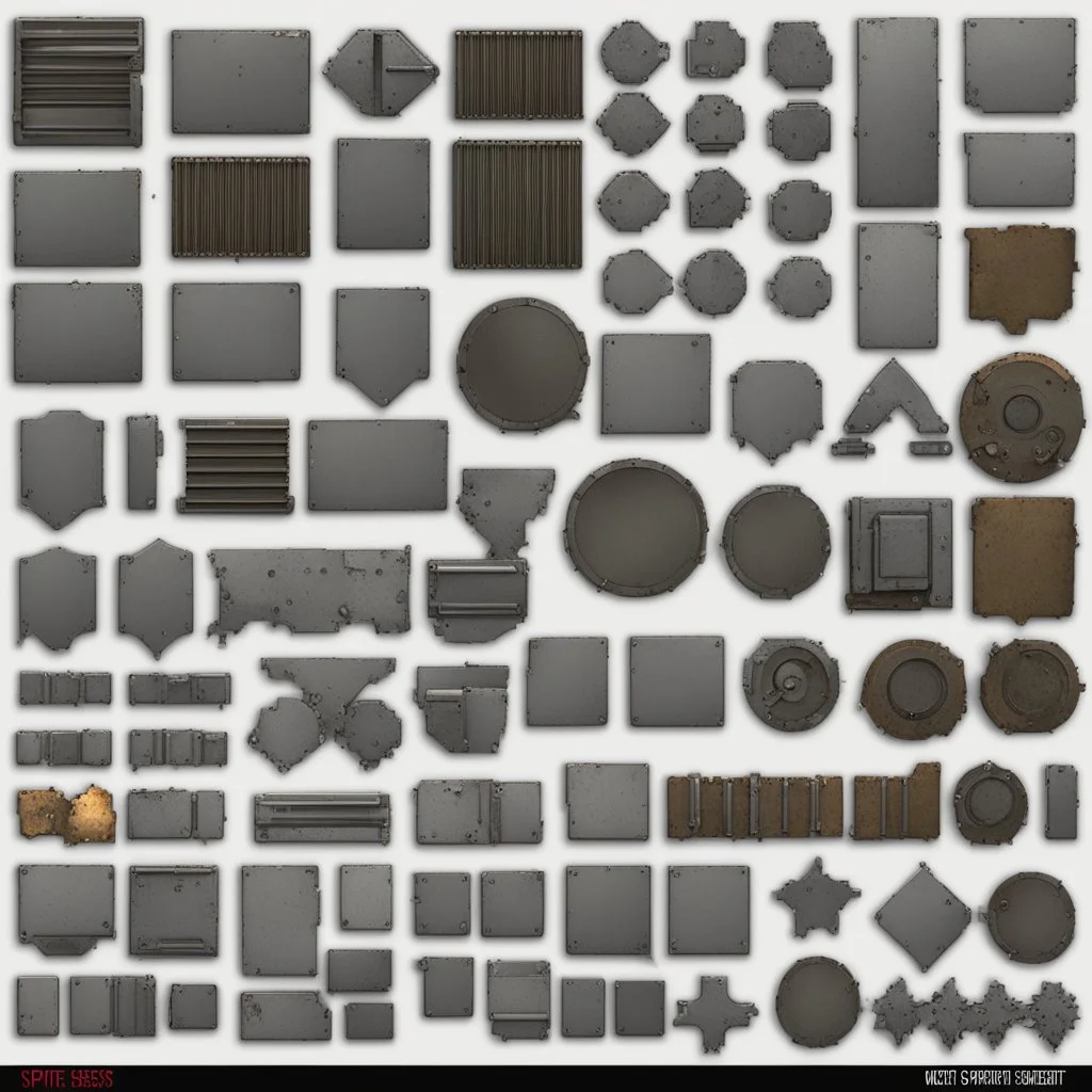 sprite sheet 32x32 metal scrap, metal trash, metal component