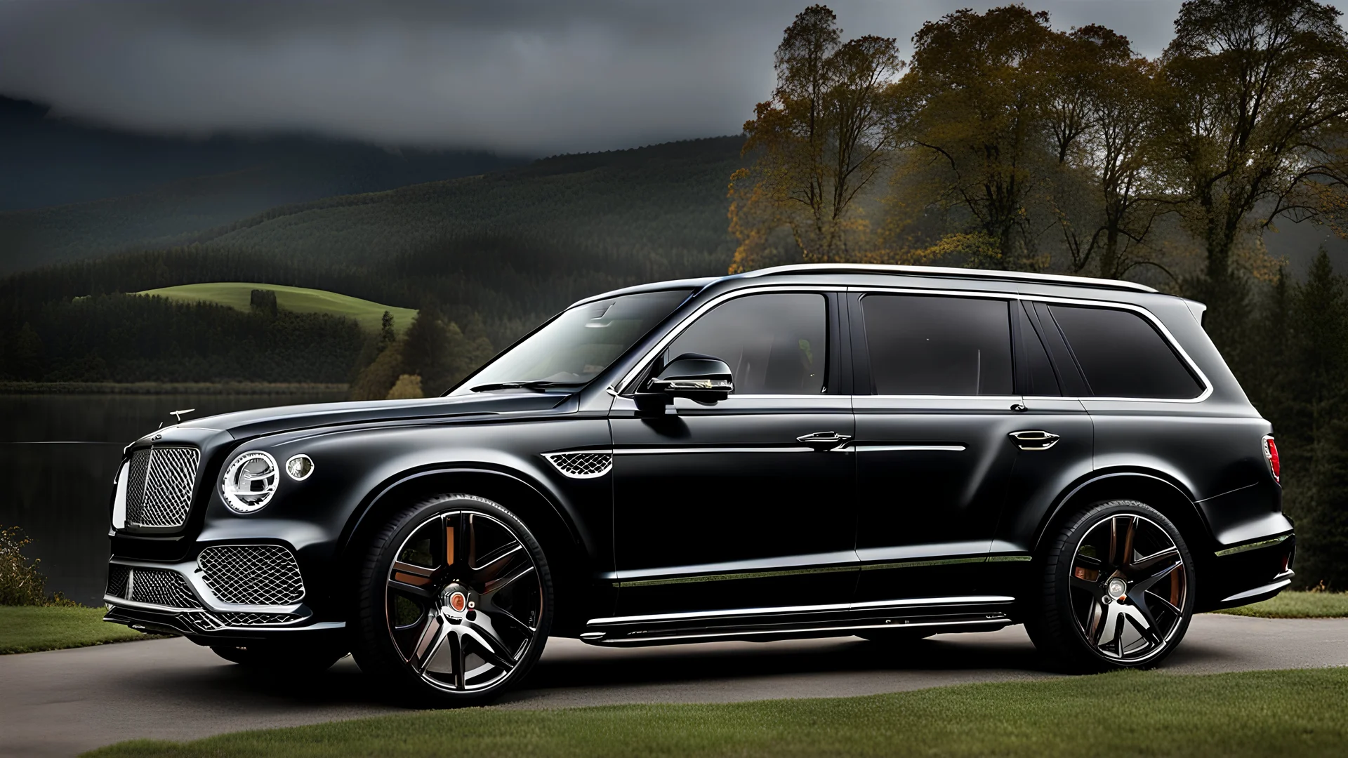 A luxurious (((fusion of a bentley and G-Wagon))), its sleek contours and opulent details blending seamlessly together