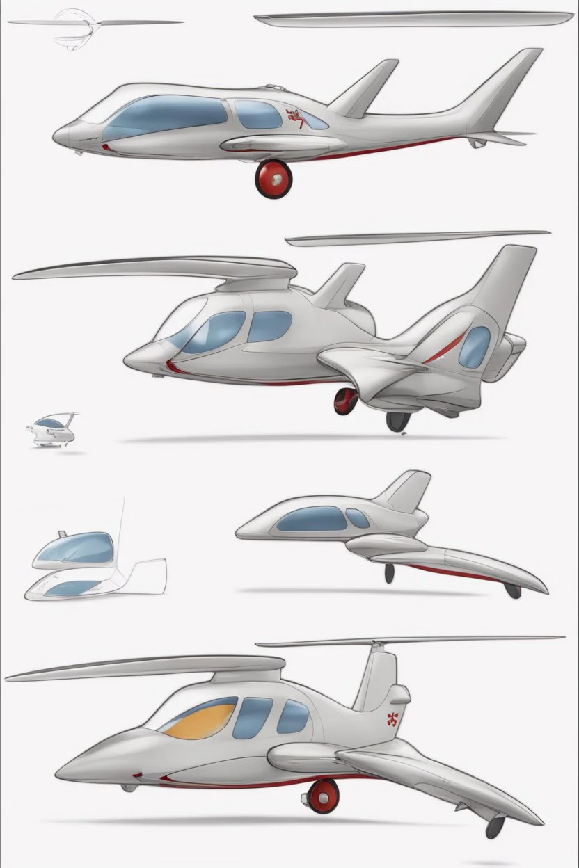 ideation aeroplane airmed inspired by shark with side view, quarter view and front view