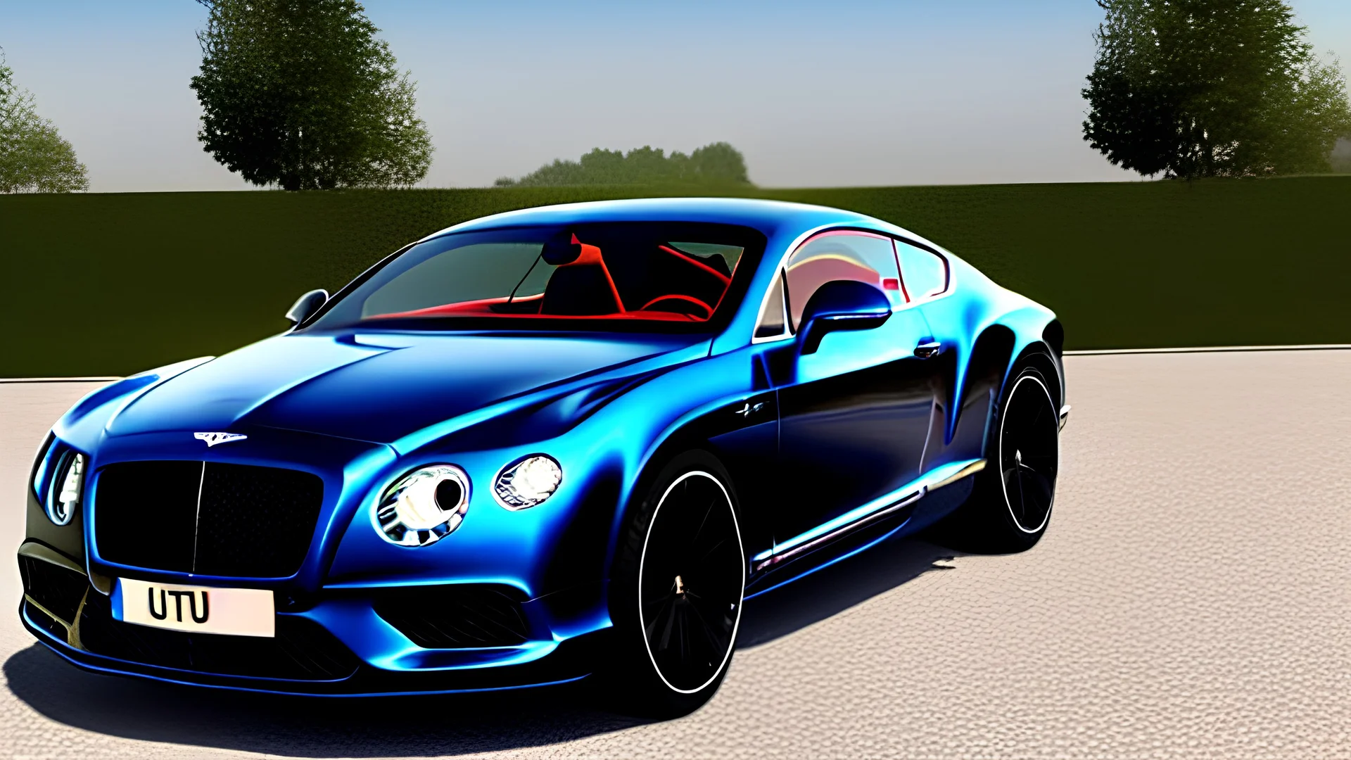 Luxury Bentley Continental GT Full Tuning , Photorealistic, 4K, Ultra Detailed, Front Quarter View