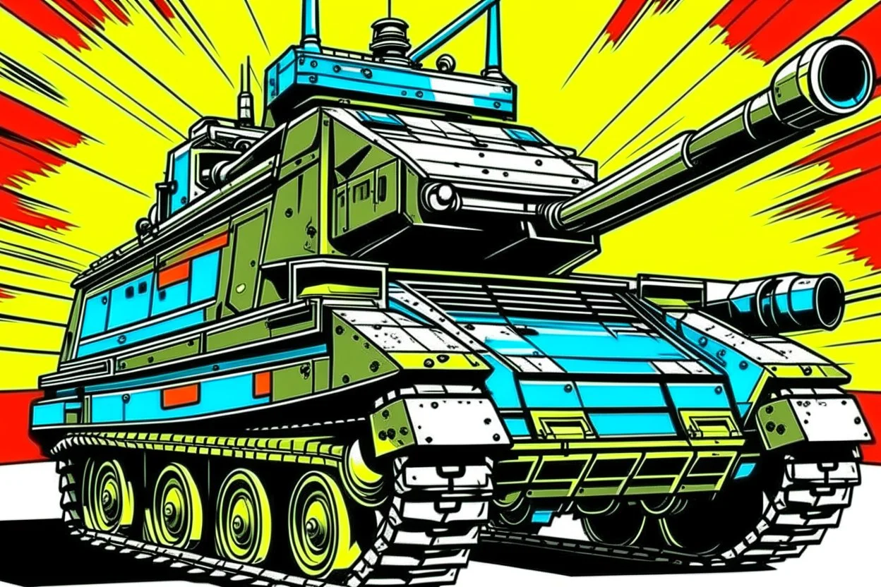 Pop art style combat vehiclde