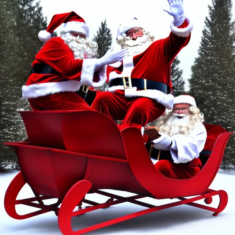 photo, santa claus sleigh, giant spiders