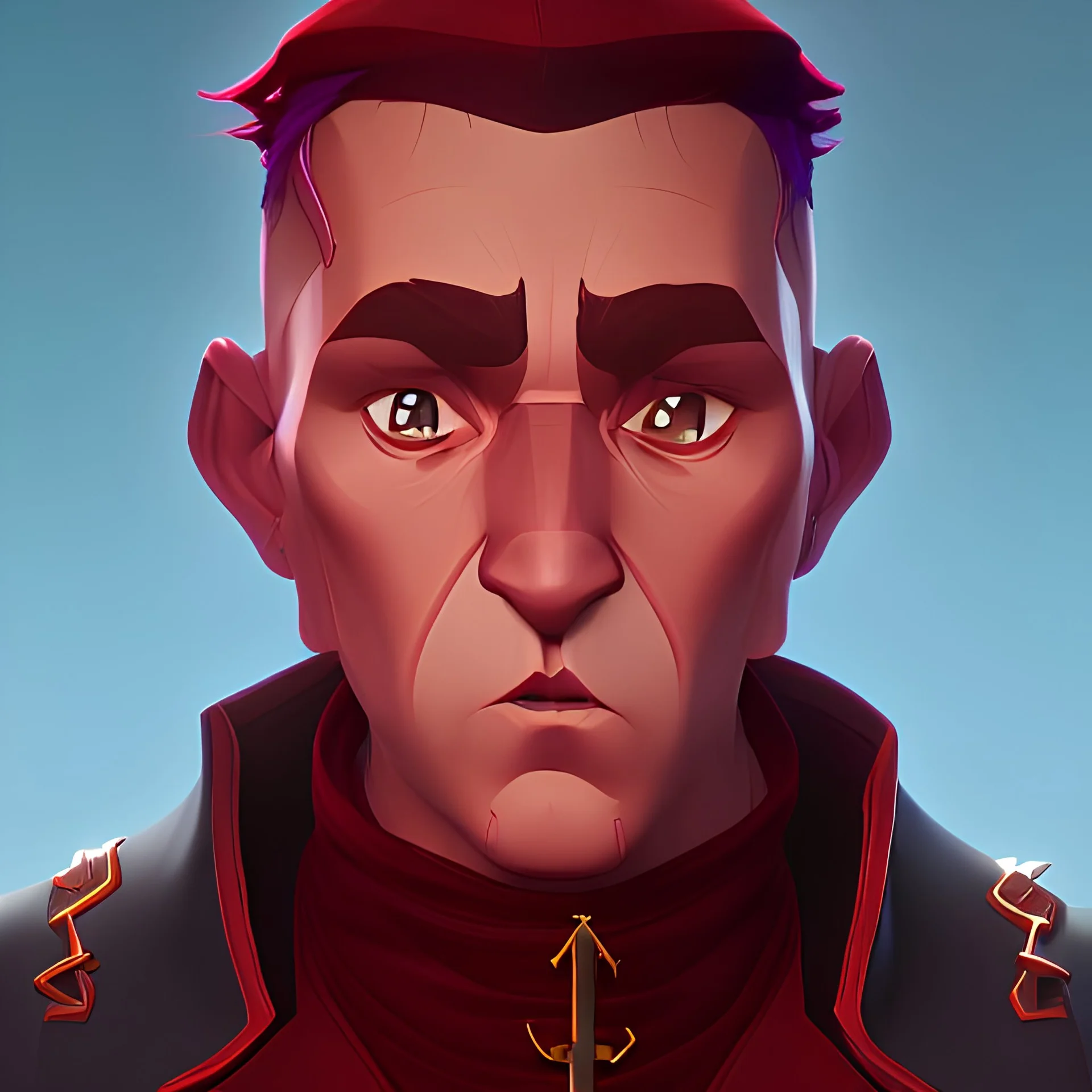 game avatar, man, cardinal priest, religion, red, cardinal hat