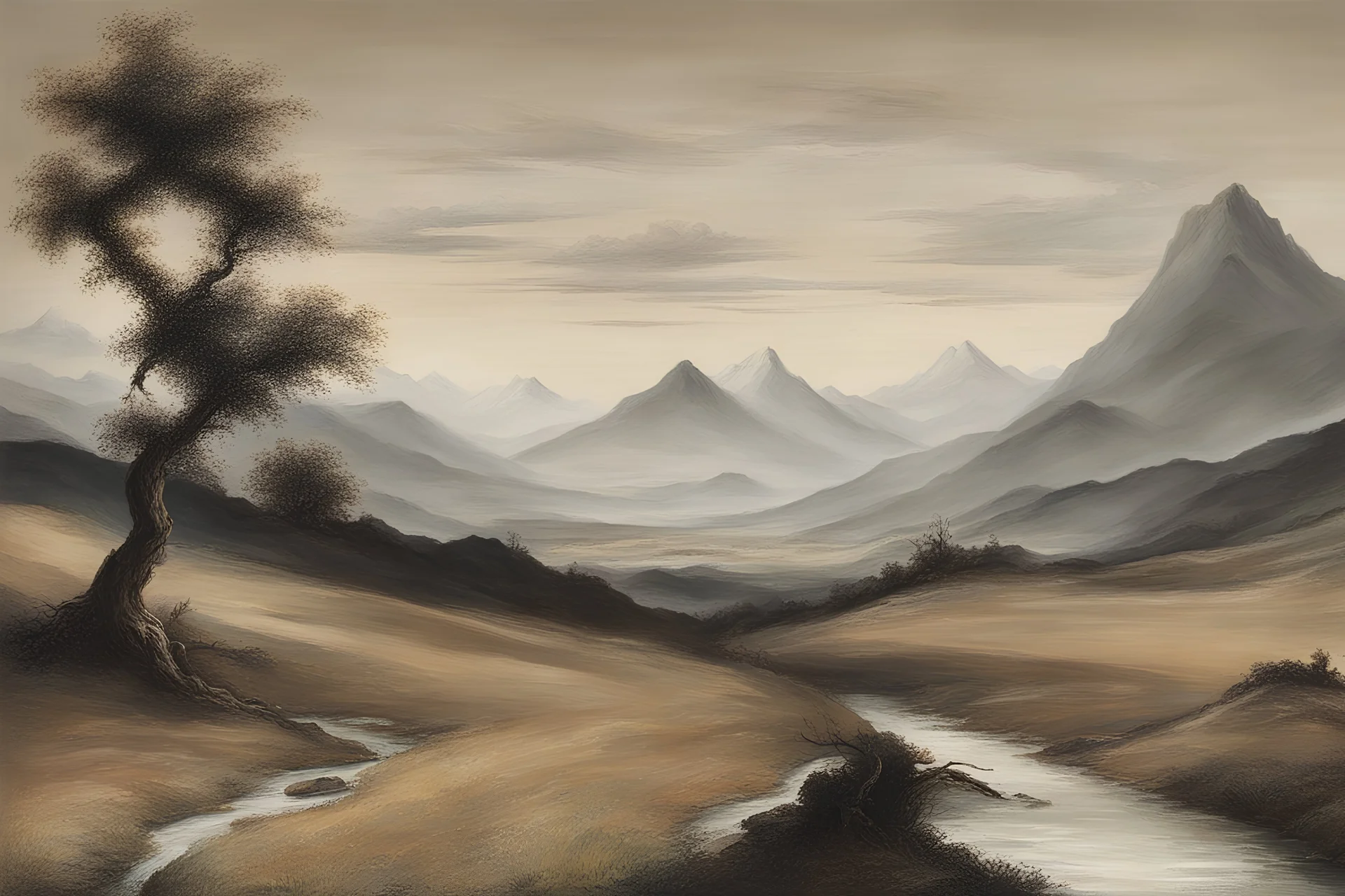 landscape v with mountains