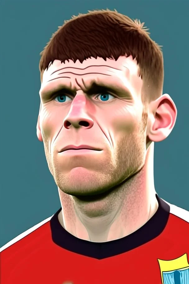 James Milner English football player cartoon 2d