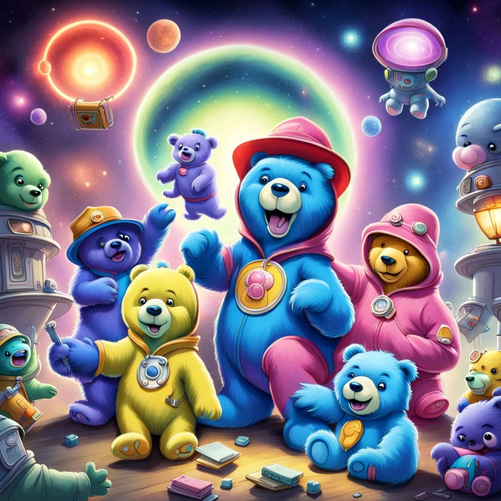 Alien invasion with Care Bears and Paddington