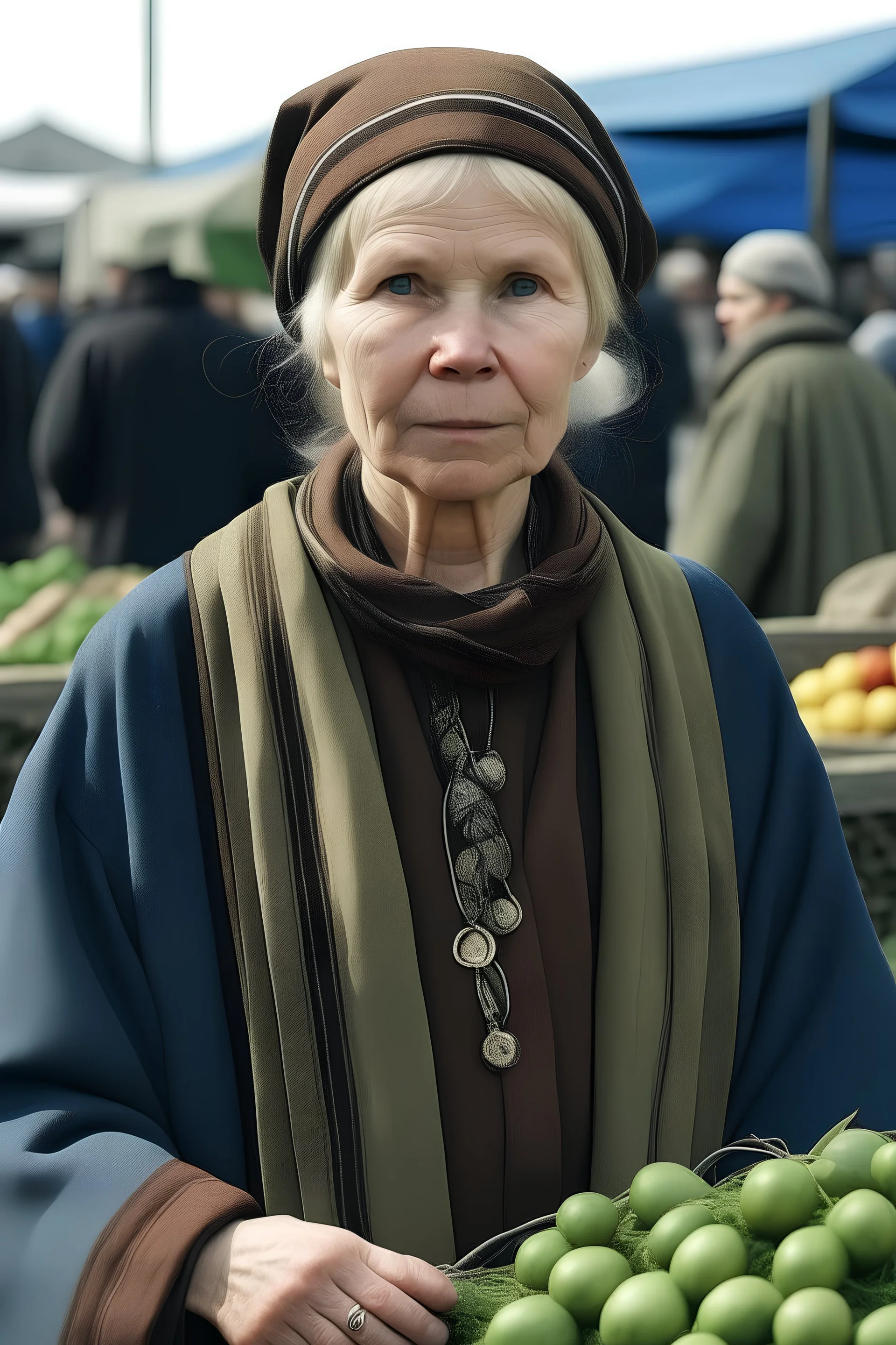 A woman in an Estonian market