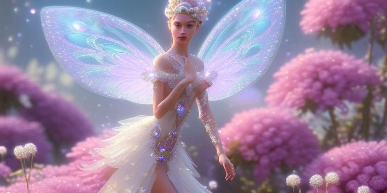 crystal subtle flower in a galactic ambiance beautiful fairy, transparent, delicate colors, in the foreground, full of details, smooth，soft light atmosphere, light effect，vaporwave colorful, concept art, smooth, extremely sharp detail, finely tuned detail, ultra high definition, 8 k, unreal engine 5, ultra sharp focus