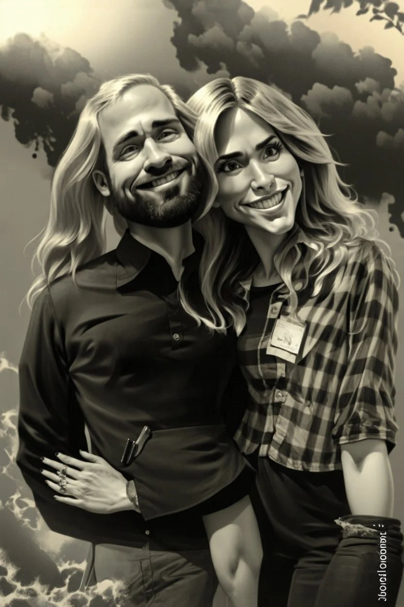 Create a caricature (downloaded photo) that is particularly close to smooth digital style or realistic vector illustration (often associated with the smudge art or oil paint effect in digital art) with a background backdrop.