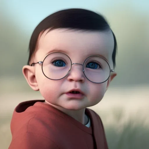 Cute baby character harry potter,movie, real photo realistic, unreal engine, cinematic lighting 8k --v 4