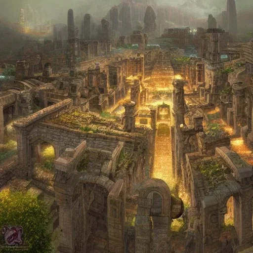 Ancient city hyper detailed, fe,fantasy art