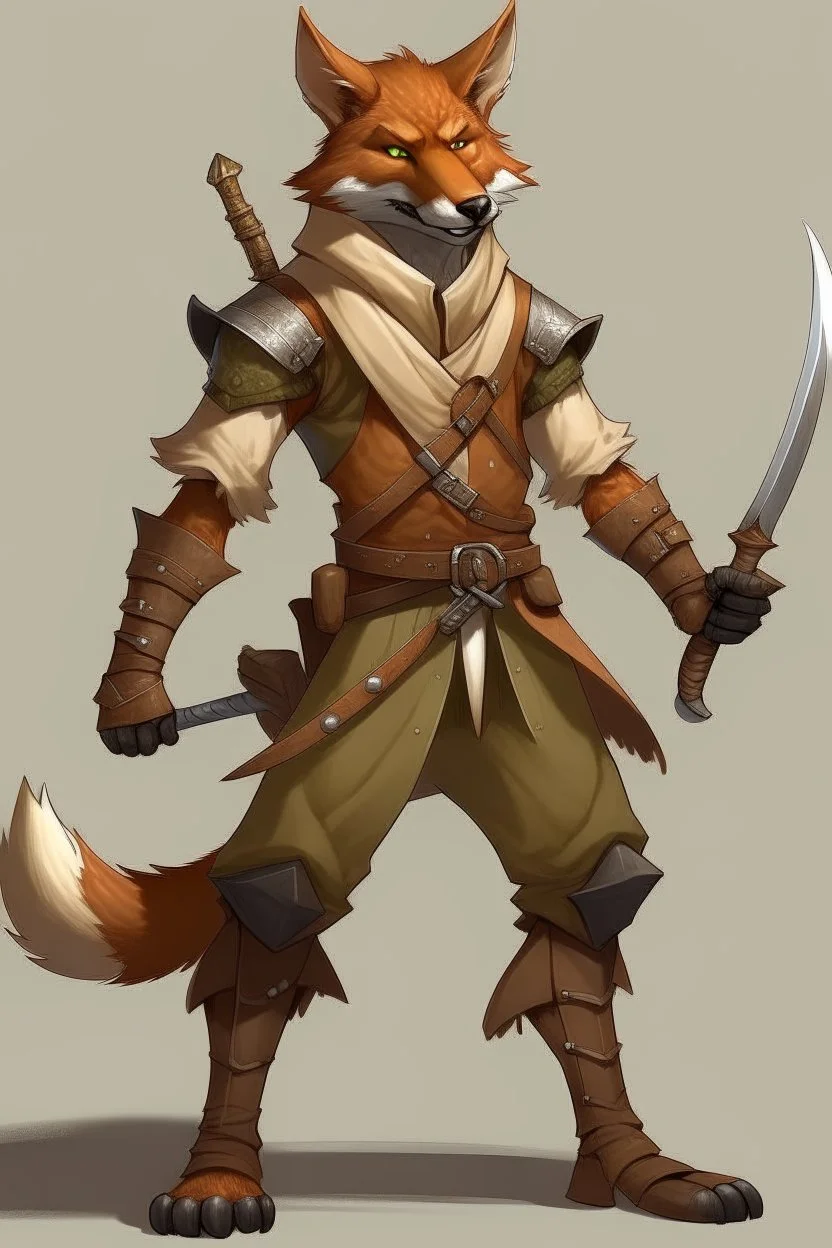 brown fox humanoid fighter dnd