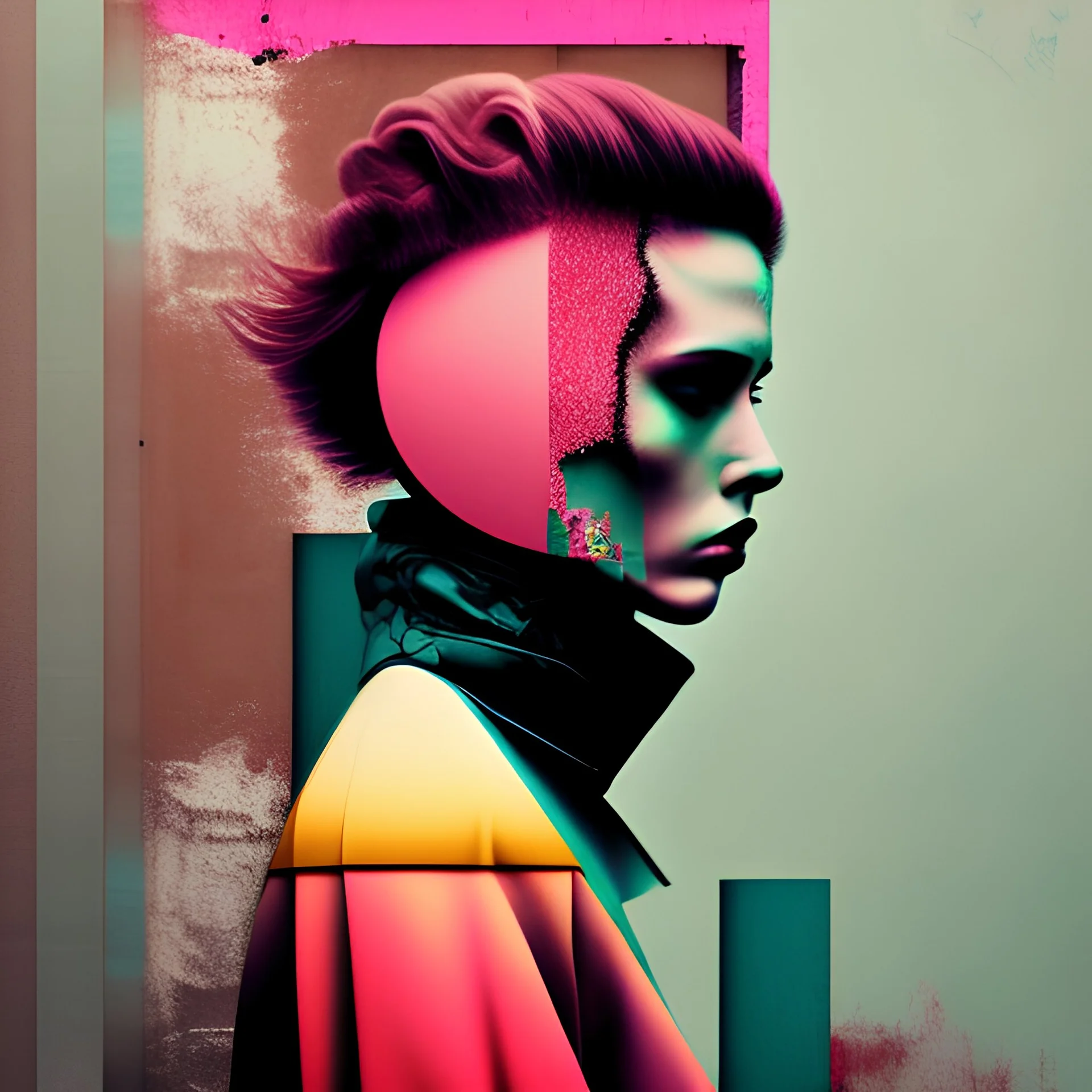 Album cover brutal fashion modular with faded color shades