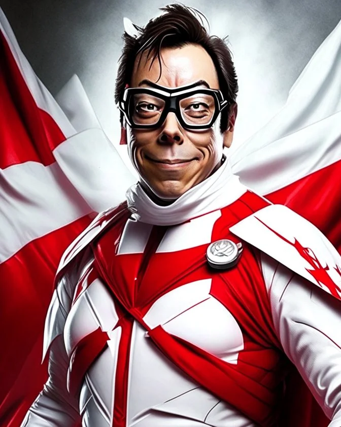 Gustavo Petro 2d anthropomorphic in white and red ninja suit