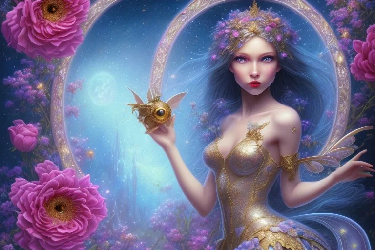 Today's Challenge: Fairies. I used Stablecog. Prompt: masterpiece, best quality, sharp focus, 8k, intricately detailed environment, anime, colorful, bright colors, whimsical, glowing lights, fantasia landscape, fairy lights, beautiful black girl in flowing dress, perfect face, golden ratio, sparkling eyes, watercolor, flowers, plants