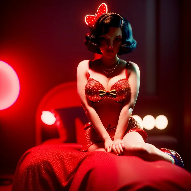 Liv Tyler as Betty Boop, closed eyes, rtx, reflection, 8k, glow, winning photography, caustics