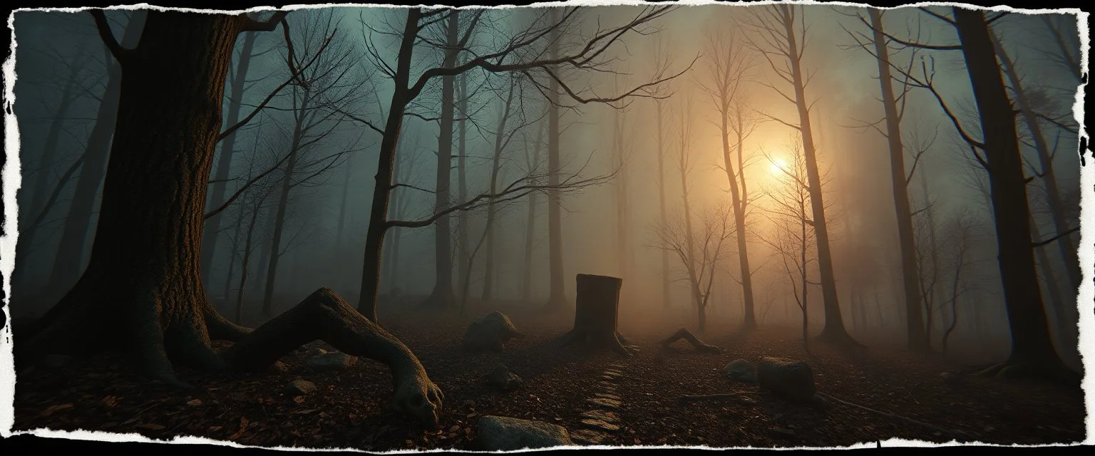 3d airbrush render,i was cooking garlic and went out to eat and something hit me hard and i wake up puked and wrestled a myopic lycantrophic tap dancer and ran to the forest to sleep , pinhole cam, airbrush 3d rendering, in the style of Titian and Dali , torn edges on border