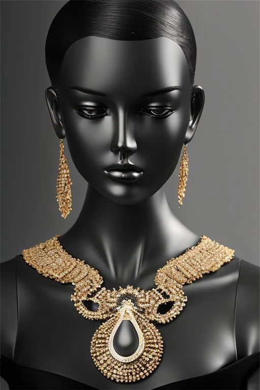 necklace mannequin stand in luxury environment