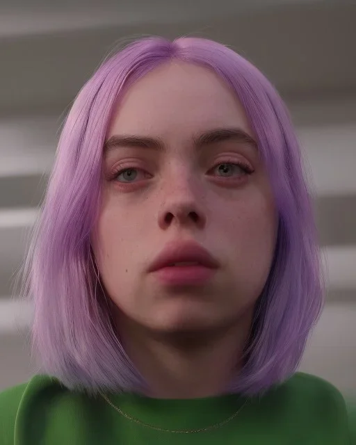 Billie Eilish, clip, photorealistic, 8k