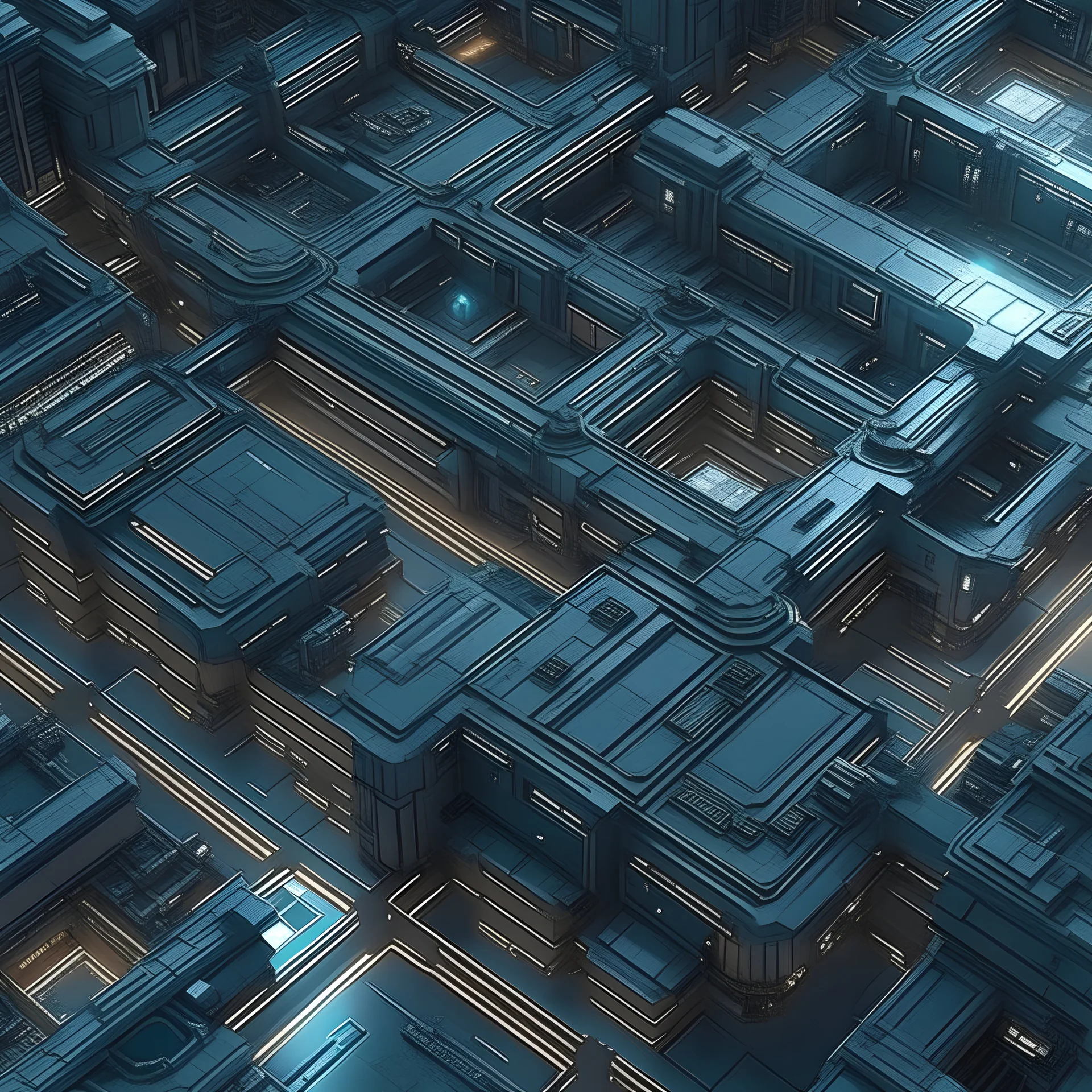 make a seamless texture of an overhead view of a futuristic, techno/cyberpunk city