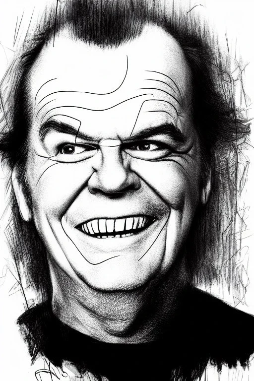 Jack Nicholson portrait, 8k resolution, r_drawings_rene, scribble, scribble drawing, scribble art, deviantart, rdrawings25, instagram, line draw, scribble sketch