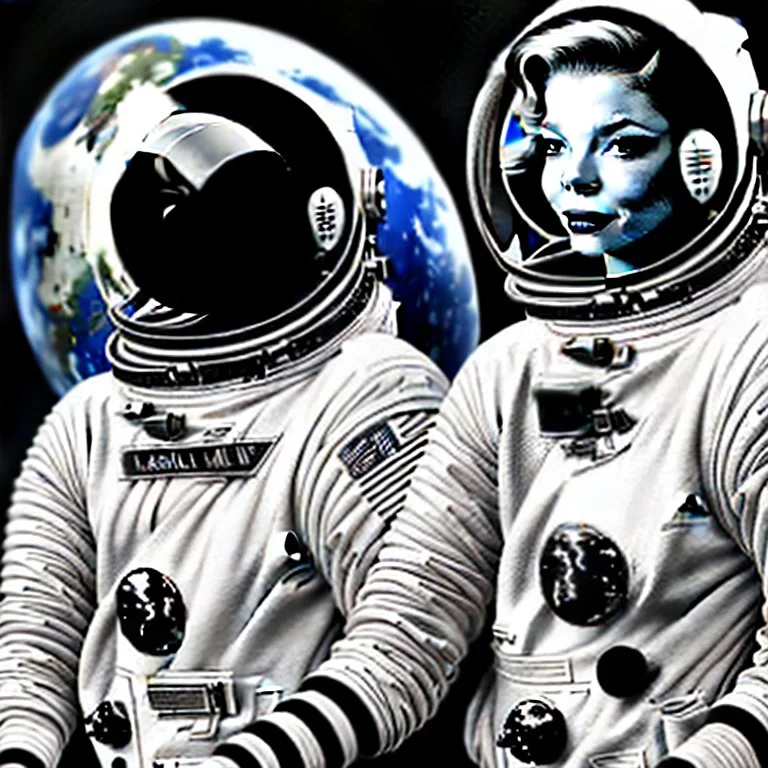 Lauren Bacall as an astronaut