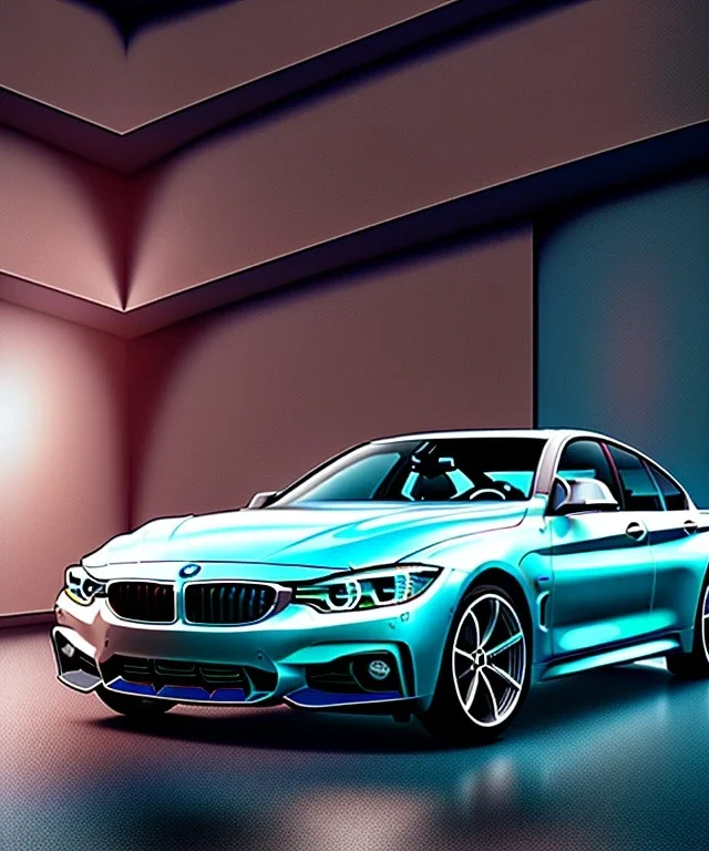 Realistic image. BMW 4 2023. 4k resolution, intricate details, ornate details, soft lighting, vibrant colors.