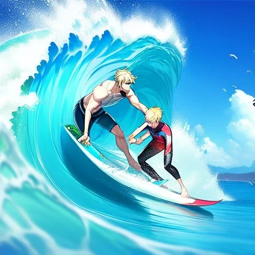 waves, surfing, boy, blonde hair, arms