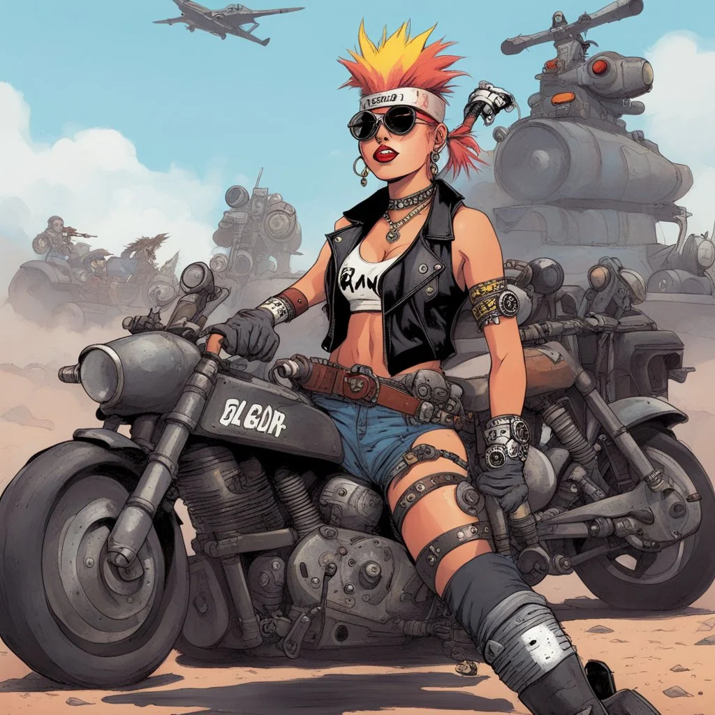 Tank Girl is in a biker gang