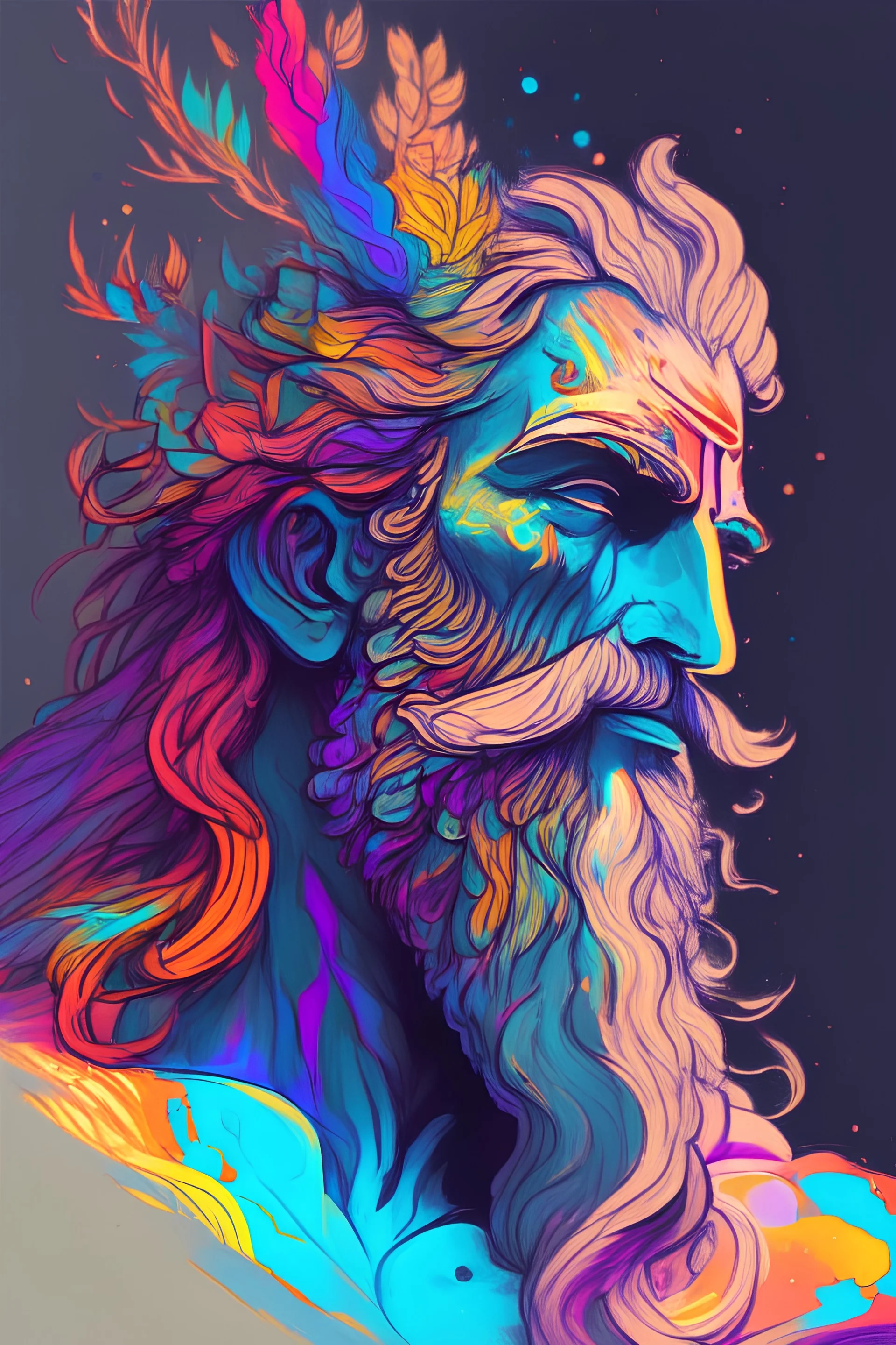 A drawing of a god of color