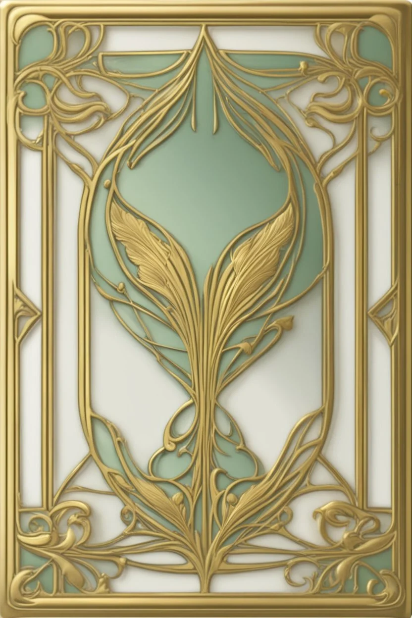 rectangular gold delicate art nouveau book cover