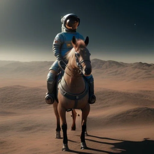 Riding horse astronaut Jupiter, Wes Anderson Lut, unreal engine 5, octan render