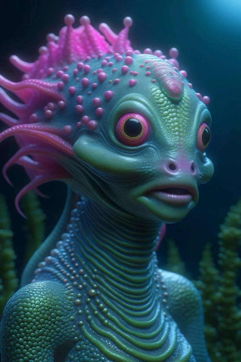 salmon alien , 3d 4k octane render, lifelike, photorealistic, artstation, illustration, smooth, sharp focus, ornate, intricate, complex, highly detailed, digital painting, smooth, art by tom bagshaw, akihiko yosh