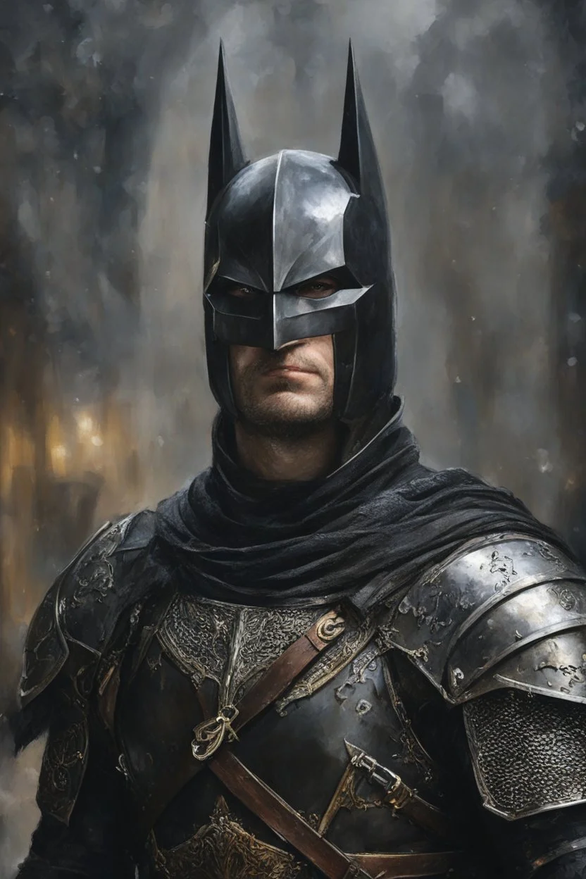 medium shot, dark knight medieval, details, 8k, oil painting