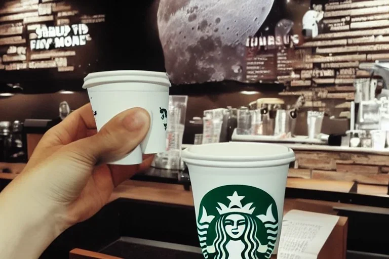 starbucks on the moon