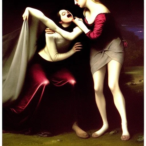 Vampire bite a girl by hayez