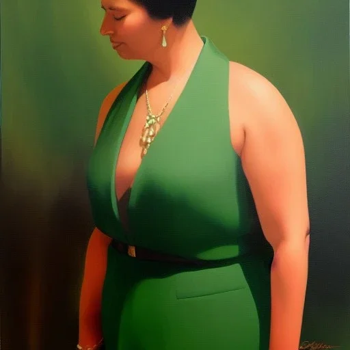 Full body portrait, painting, medium shot lady CherryEmojiTwitter