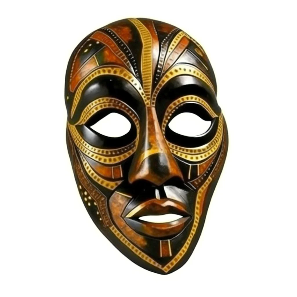 picasso africaans body brown abstract masker