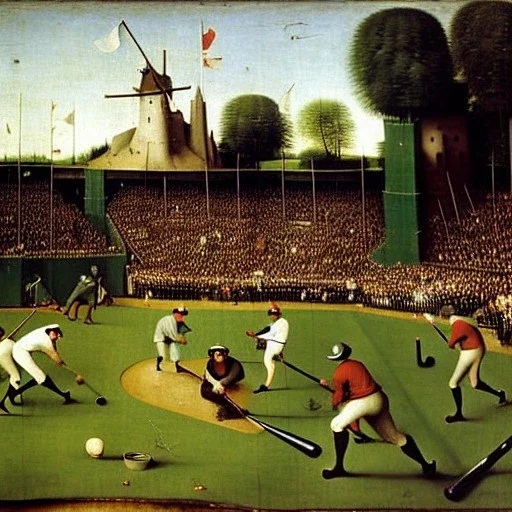 baseball game players by hieronymous bosch