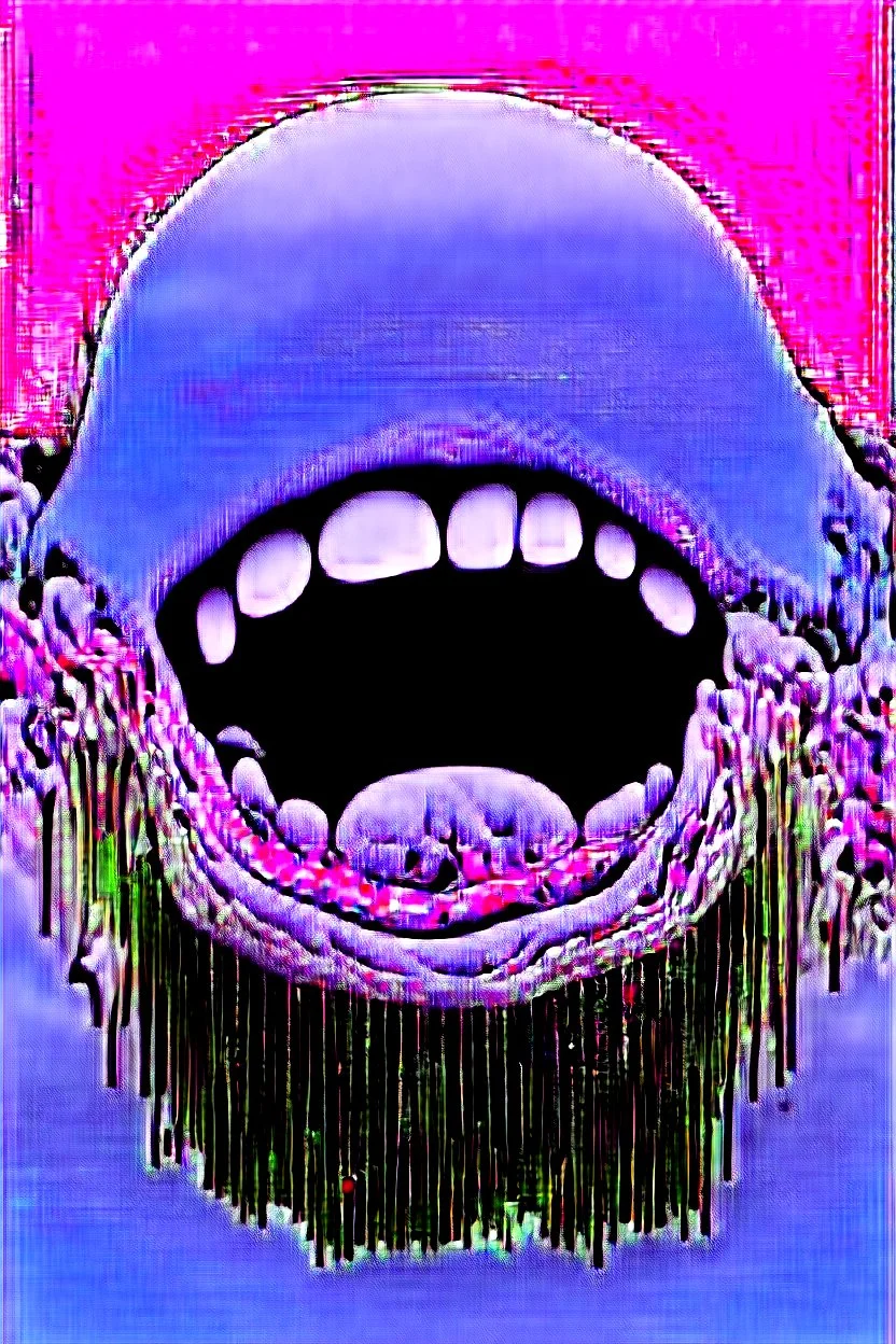 Surreal digital illustration of only a floating mouth that is puking out a psychedelic love spell, spilling from the large pair of cartoonist , overexaggerated lips, manga inspired, absurdist, postmodern, pastel color palette, fluid acrylic paint, epoxy resin , acrylic pour, unusual colors, trippy, gross, abstract, pulp fiction art style illustration, realvsx