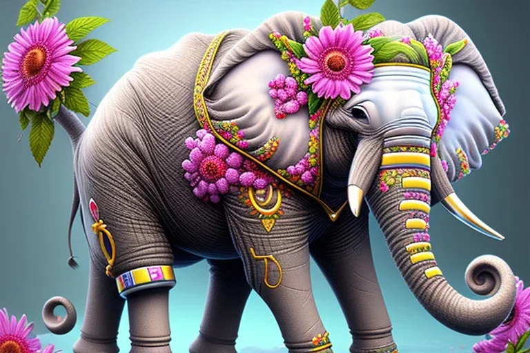 big flower blossom elephant