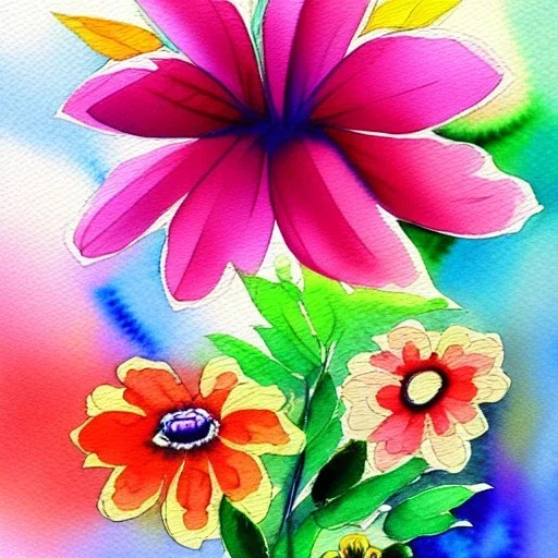 water color flower painting