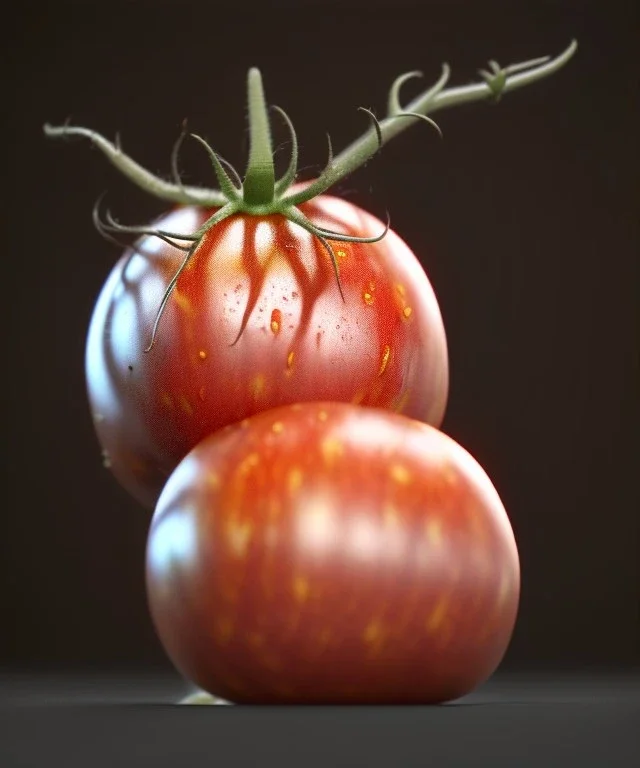 wet tomato, white background, eye level view, long shot view, photo studio, absolute white background, realistic image, smooth, unreal engine 5, ray tracing, lumen lighting, ultra detail, volumetric lighting.