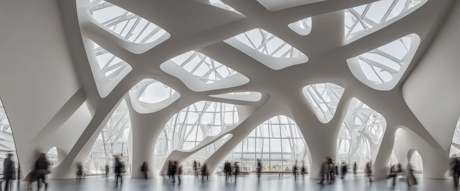 The ceiling of the Modern Modern Natural Light Museum