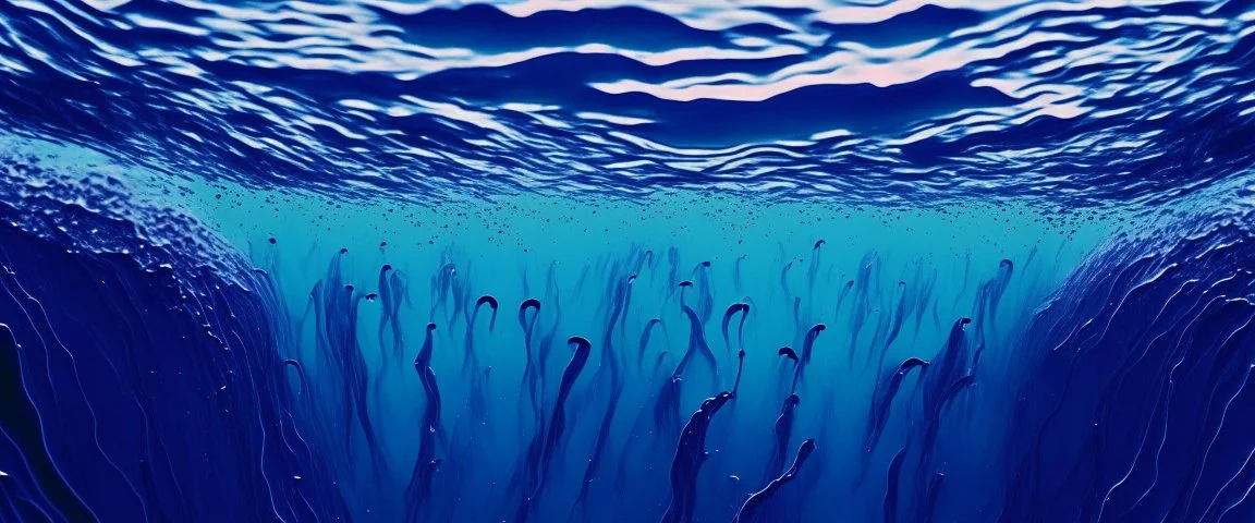 people reaching the surface of the ocean