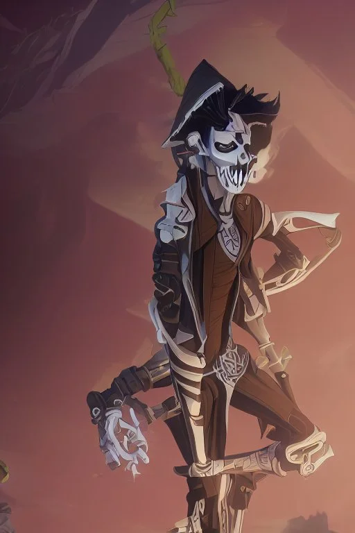 8k animation image of an attractive skeleton boy, dressed in trendy hoody, in the style of tim burton