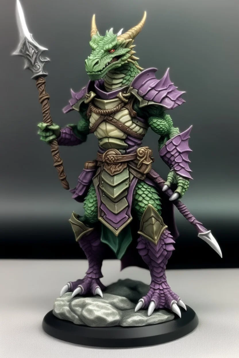 purple and green pearlescent dragonborn ranger dnd