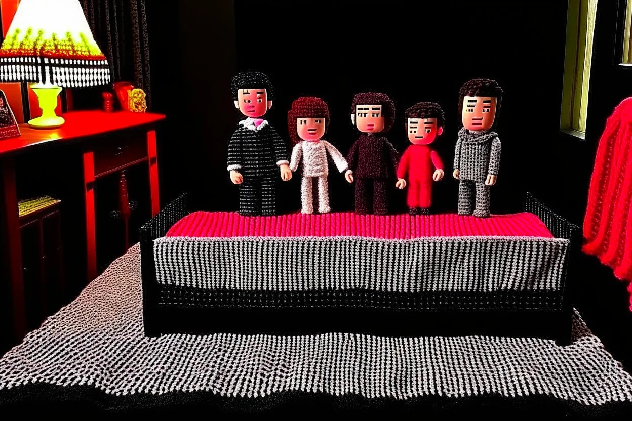 knitted scene of the movie exorcist